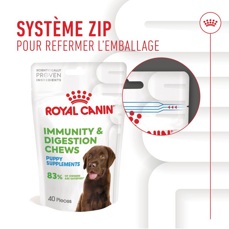 Royal Canin - Aliment Complémentaire Immunity & Digestion pour Chiots - 100g Image numéro 12 Royal Canin - Aliment Complémentaire Immunity & Digestion pour Chiots - 100g Image numéro 12