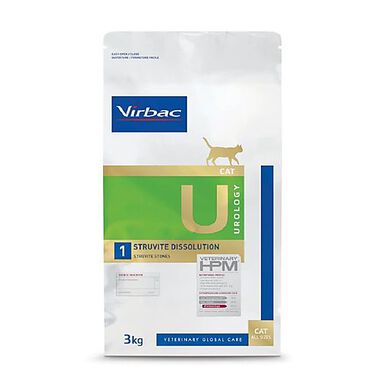 Virbac - Croquettes Veterinary HPM Urology Struvite Dissolution pour Chats - 3Kg