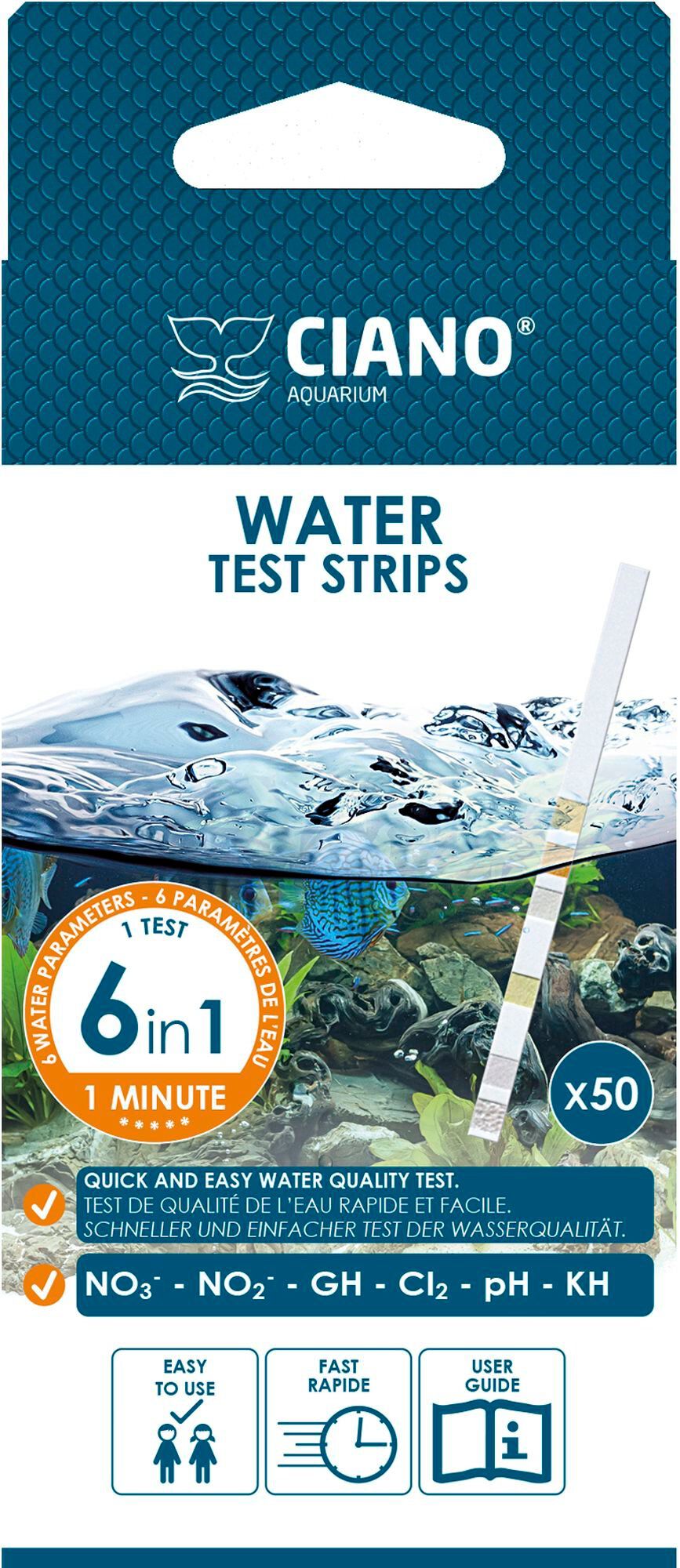 Ciano - Water Test Strips Bandelettes 6-en-1 - 300 Tests Image num&eacute;ro 2