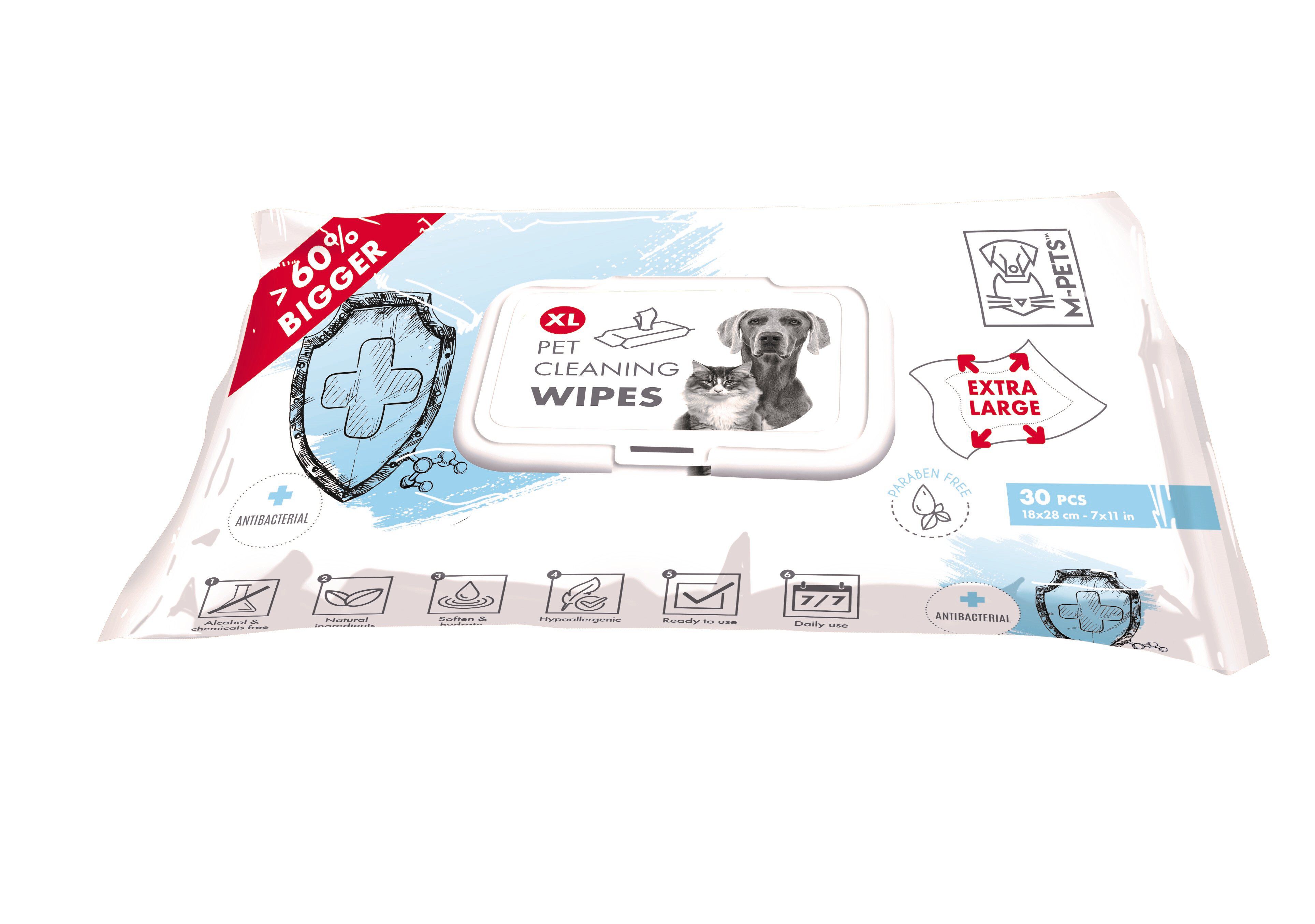 M-PETS - Lingettes Anti-Bact&eacute;riennes XL - x30 Image num&eacute;ro 1