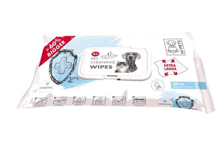 M-PETS - Lingettes Anti-Bactériennes XL - x30 Image numéro 1 M-PETS - Lingettes Anti-Bactériennes XL - x30 Image numéro 1
