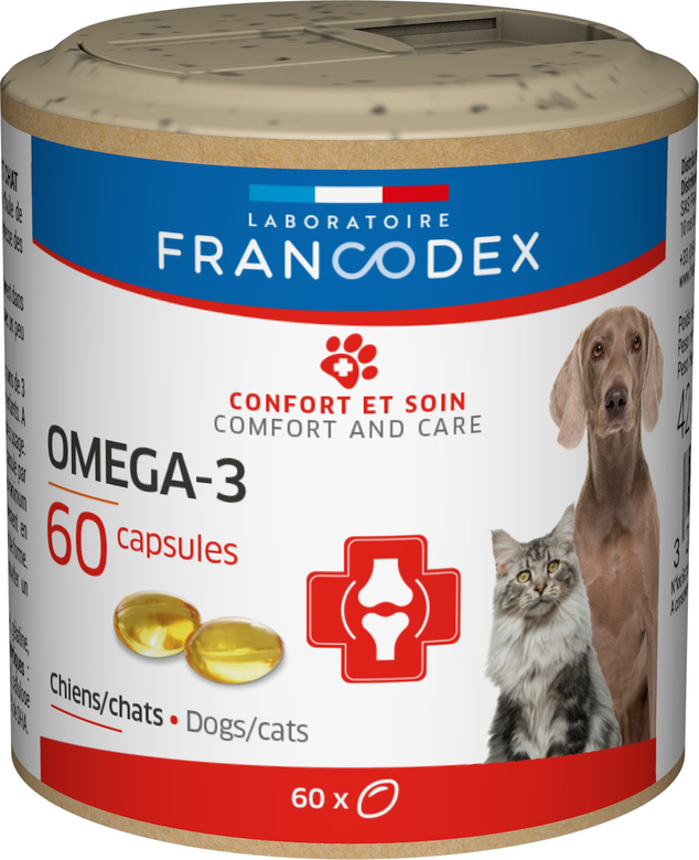 Francodex - Complément Omega-3 pour Chien et Chat - x60 Image numéro 1 Francodex - Complément Omega-3 pour Chien et Chat - x60 Image numéro 1
