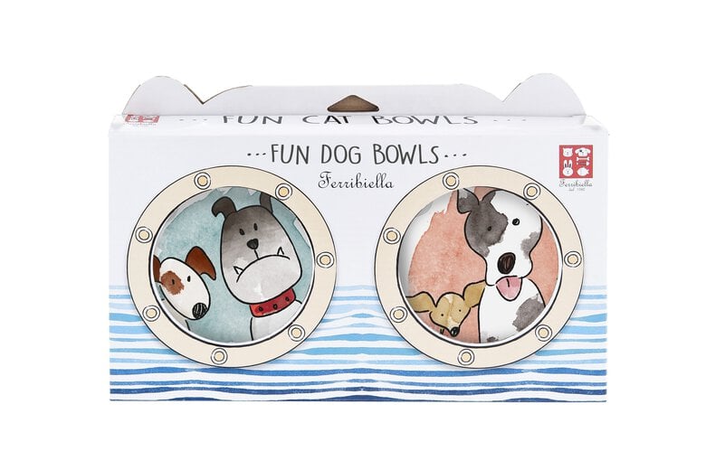 Ferribiella - Etui 2 Bols Aquarelle pour Chiens - 450mlx2 Image numéro 1 Ferribiella - Etui 2 Bols Aquarelle pour Chiens - 450mlx2 Image numéro 1