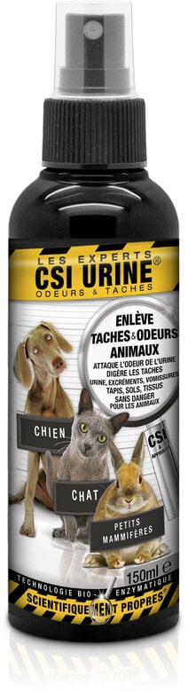 CSI Urine - Spray Enzymatique Multi Animaux - 150ml Image numéro 1 CSI Urine - Spray Enzymatique Multi Animaux - 150ml Image numéro 1