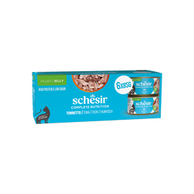 Schesir - P&acirc;t&eacute;e Complete Nutrition en Gel&eacute;e au Thon pour Chats - 6x85g