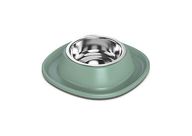 Animalis - Gamelle en Inox Soft Vert pour Chat - S