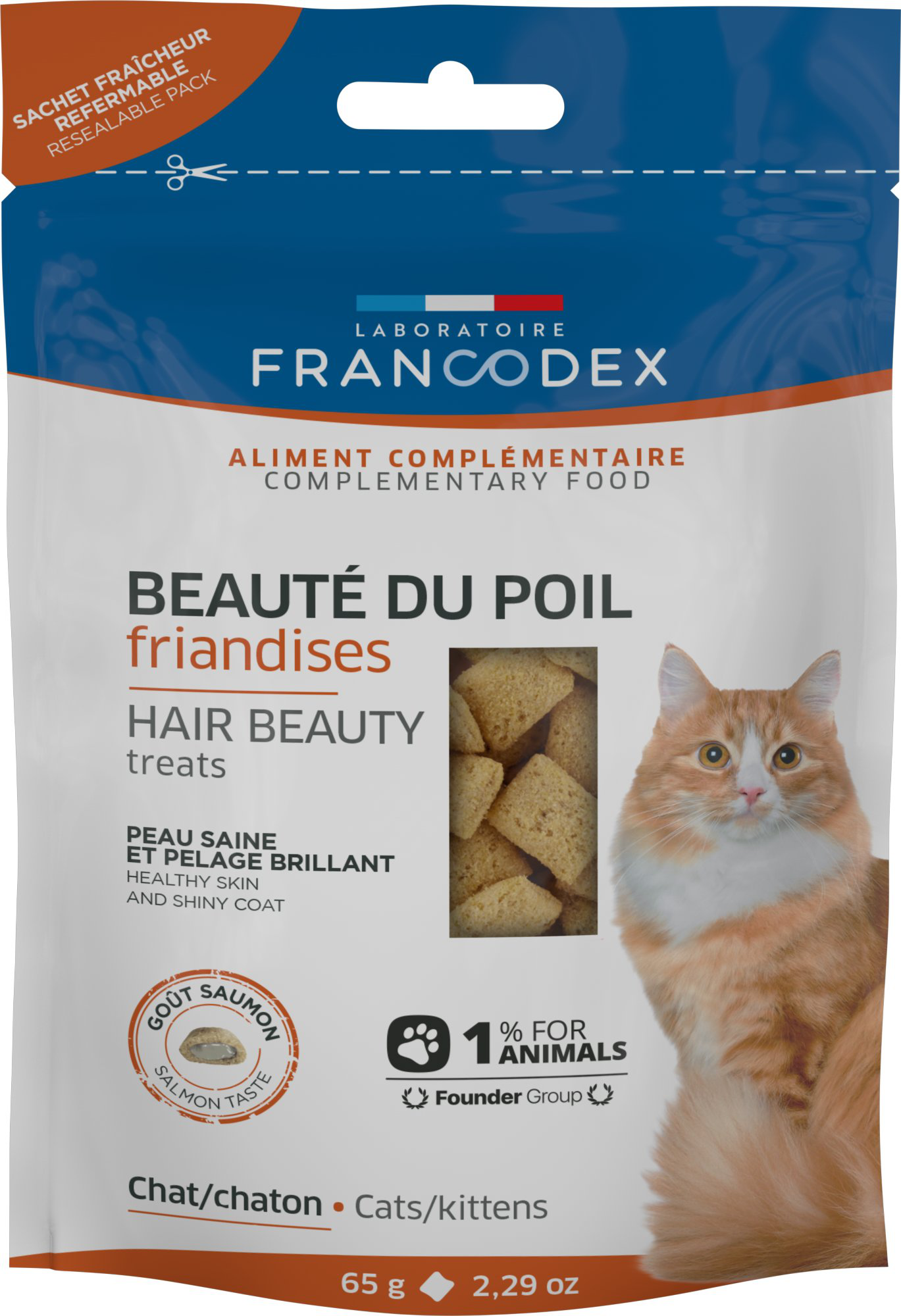 Francodex - Friandises Beaut&eacute; du Poil pour Chats - 65g Image num&eacute;ro 1
