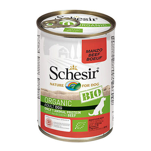 Schesir - Boîte Humide BIO au Bœuf pour Chien - 400g image number null