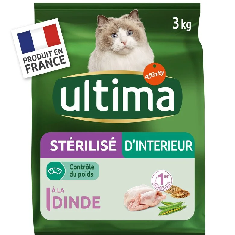 Ultima - Croquettes Chat Stérilisé d'intérieur - 3 kg Image numéro 1 Ultima - Croquettes Chat Stérilisé d'intérieur - 3 kg Image numéro 1