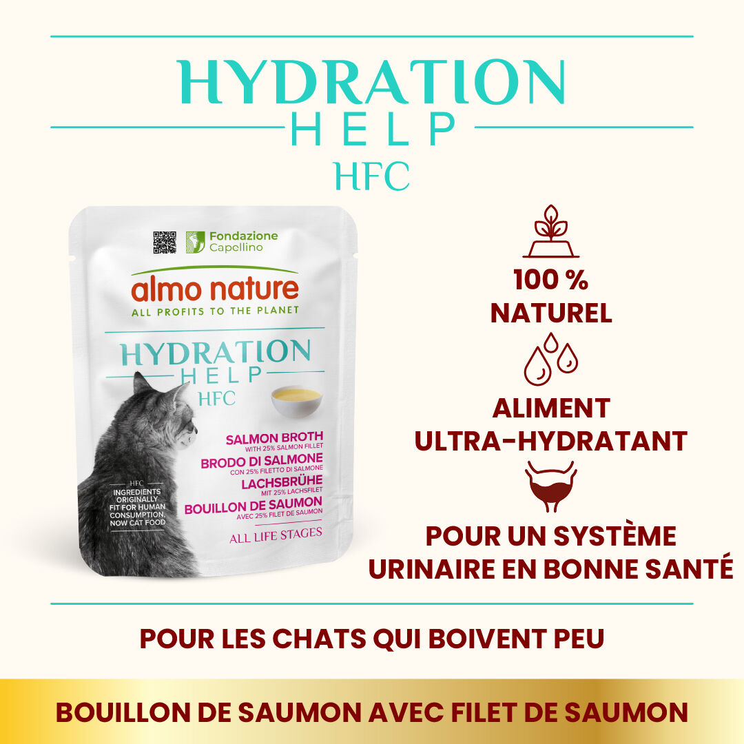 Almo Nature - Pochon HFC Hydratation Help Bouillon de Saumon pour Chats - 50g Image num&eacute;ro 2