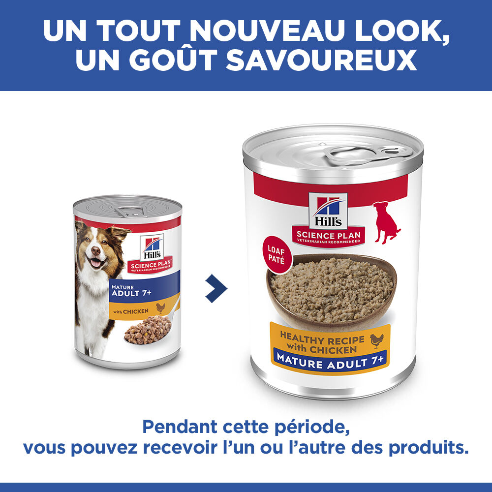 Hill's Science Plan - Mature Adult Bo&icirc;te pour Chien &Acirc;g&eacute; Poulet - 370 GR Image num&eacute;ro 4