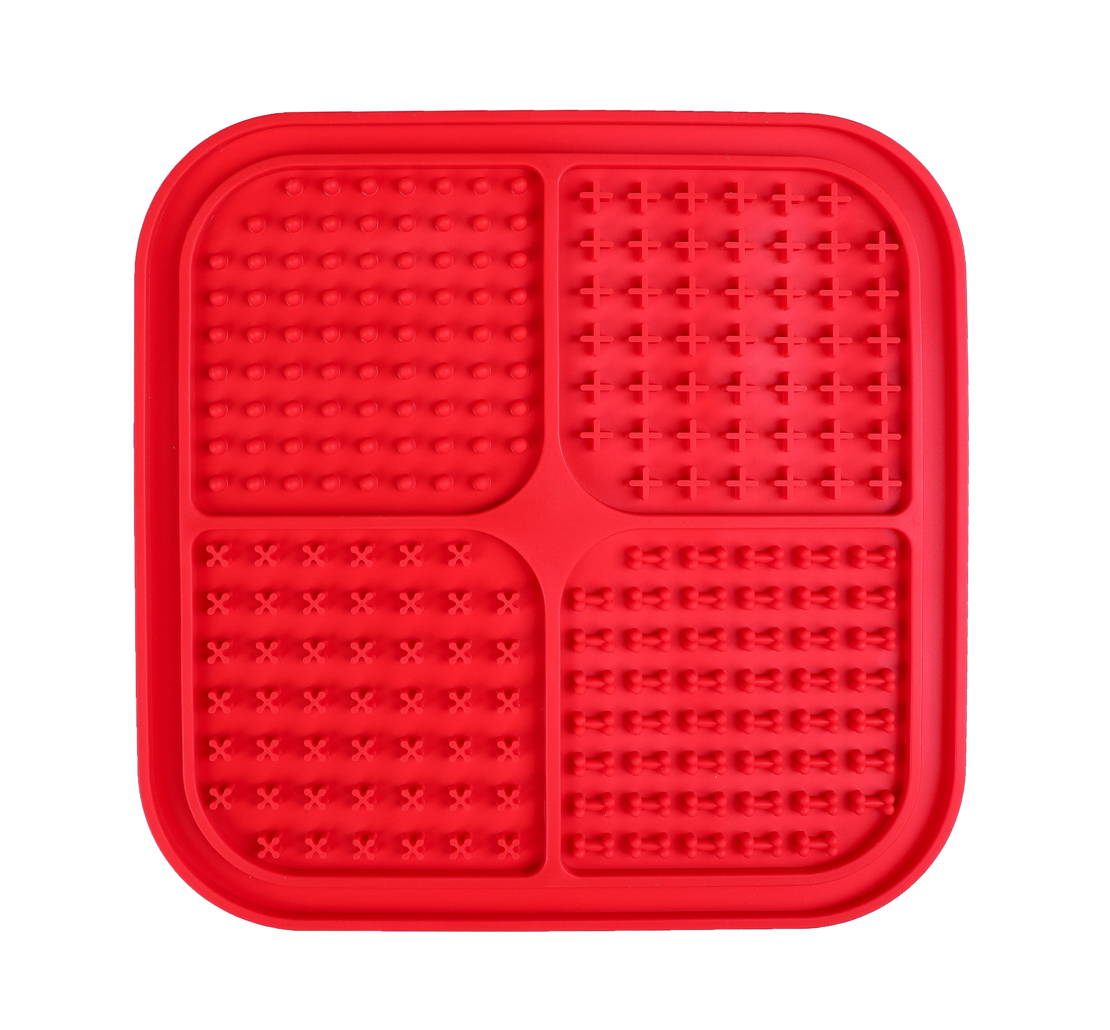 Wouapy - Tapis &agrave; L&eacute;cher Carr&eacute; Rouge - 20x20cm Image num&eacute;ro 1