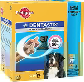 Pedigree - Friandises Dentastix de 56 Sticks pour Chien de Grande Taille - 2,16Kg