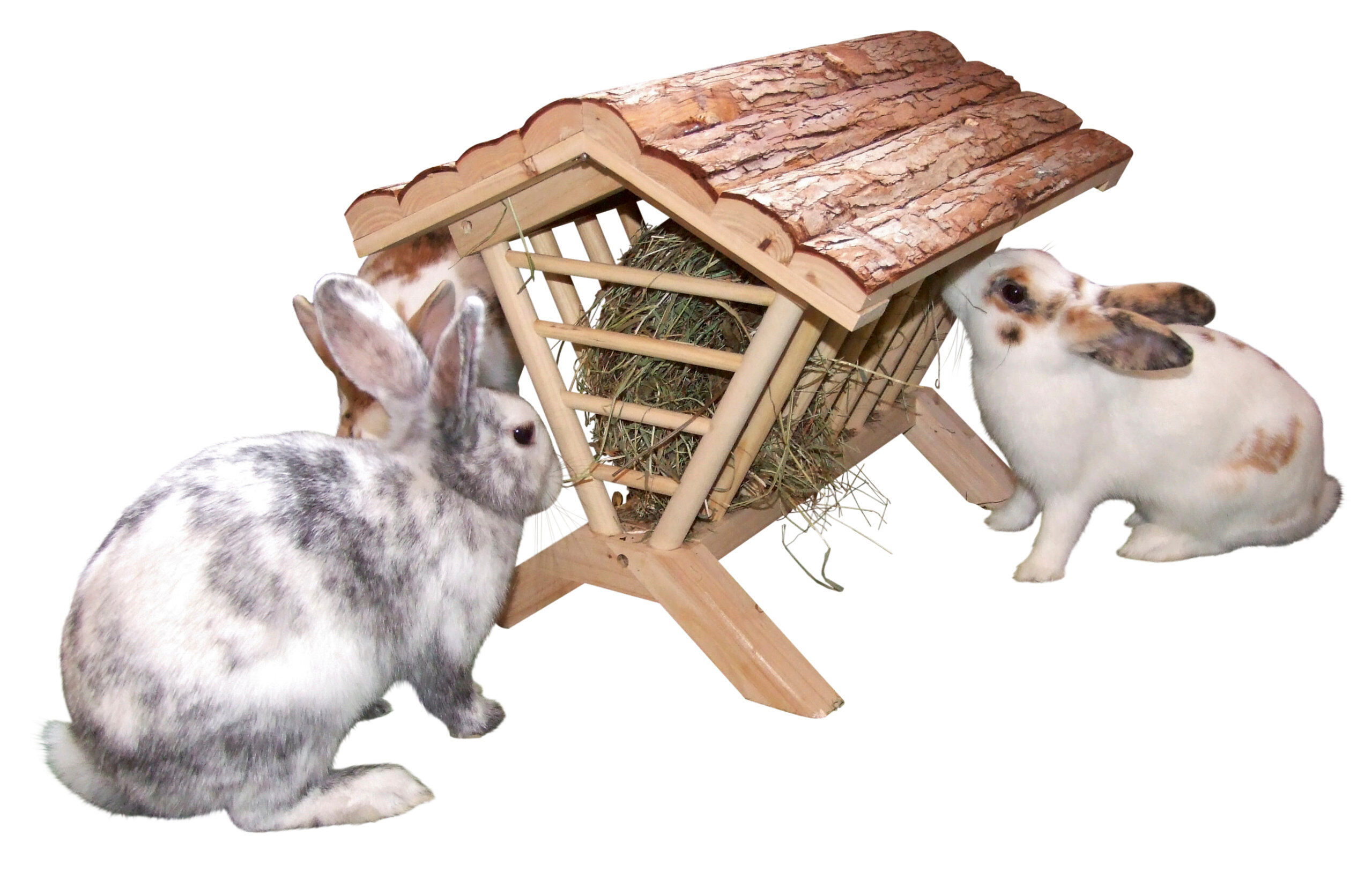 Kerbl - R&acirc;telier &agrave; Foin Nature pour Rongeur - 45x32x33 cm Image num&eacute;ro 2