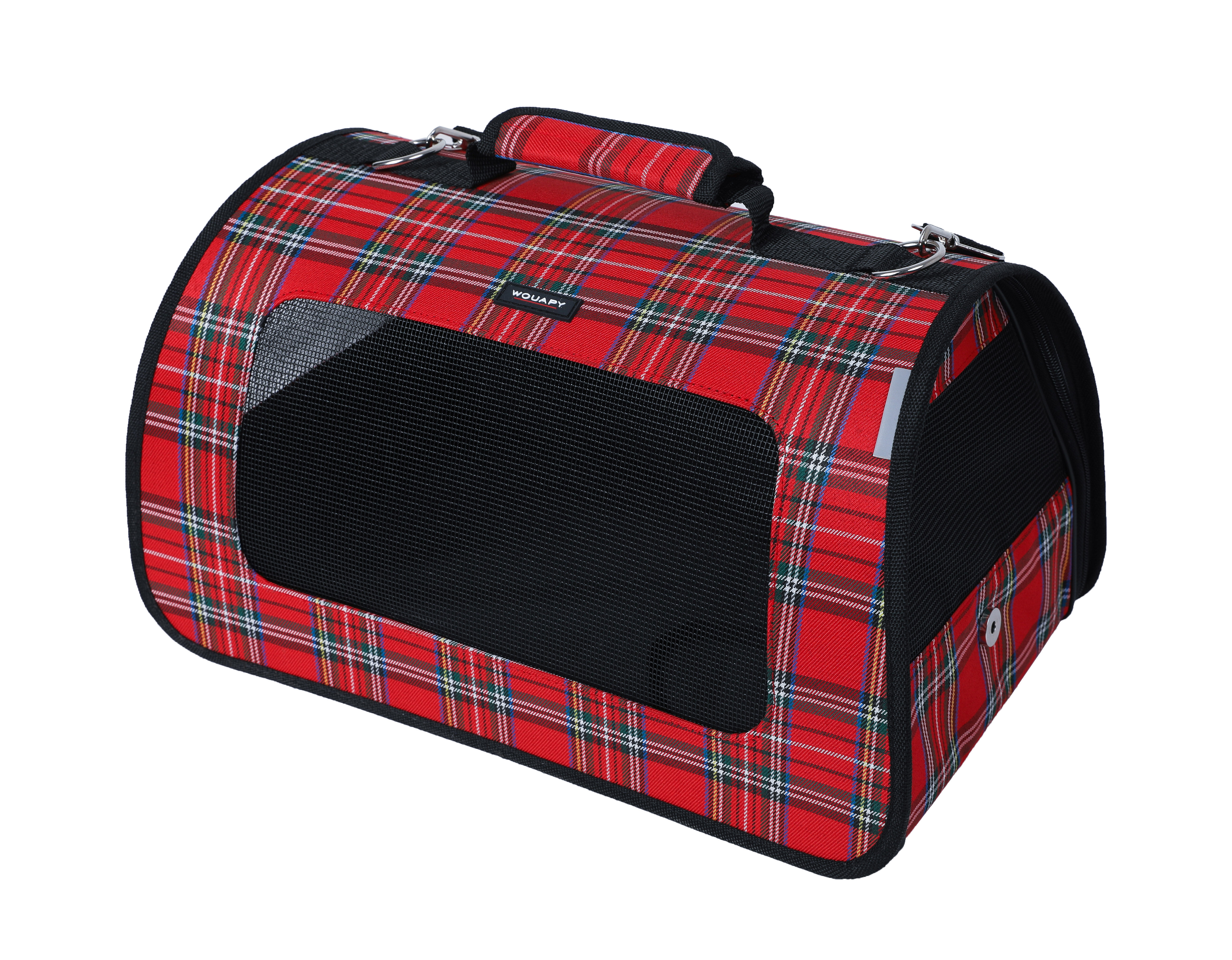 Wouapy - Sac de Transport Pliable Rouge pour Chiens et Chats - 49x27x26.5cm Image num&eacute;ro 1