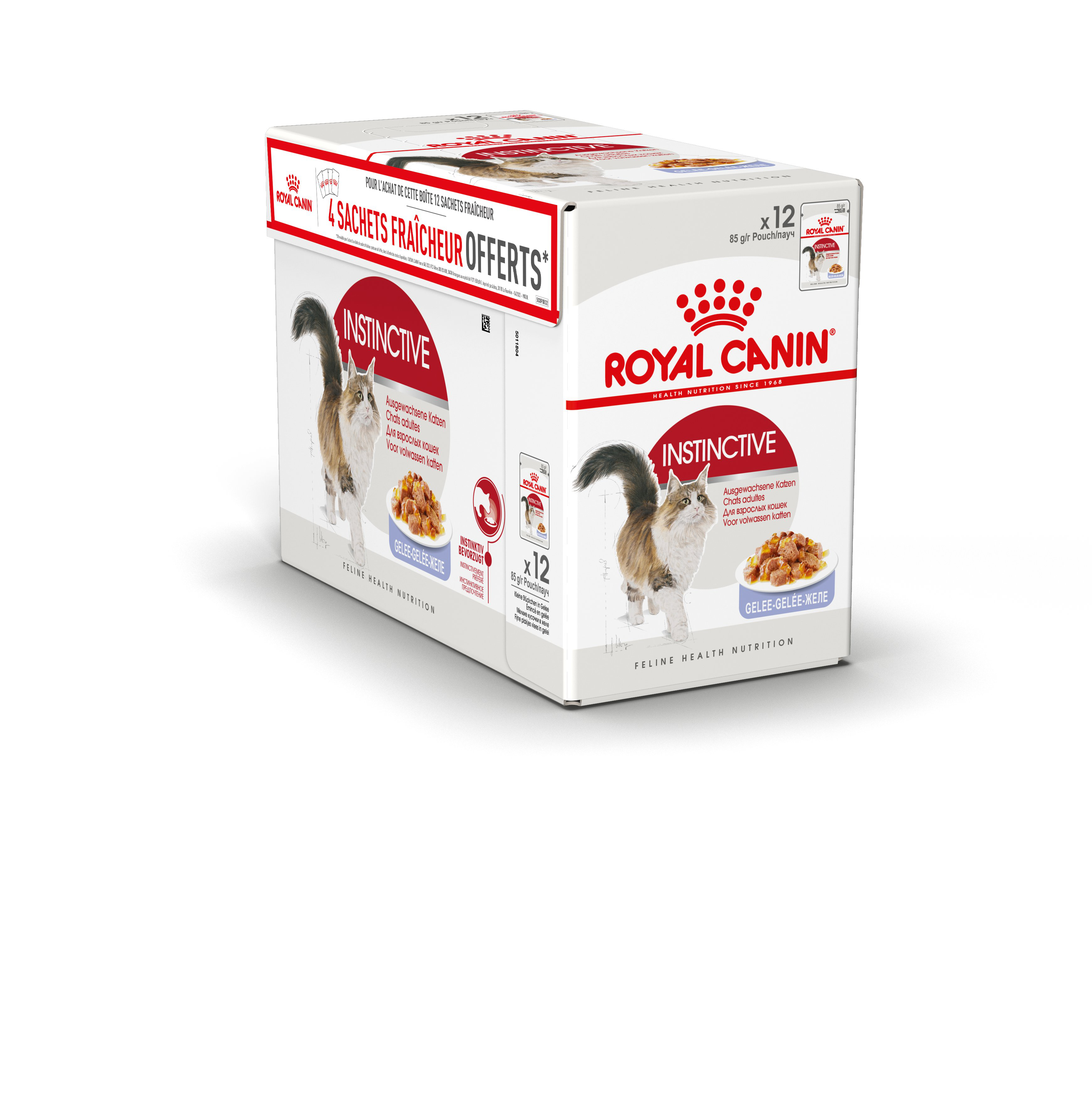 Royal Canin - Bouch&eacute;es en Gel&eacute;e Instinctive pour Chats - 12x85g dont 4 Gratuits Image num&eacute;ro 1