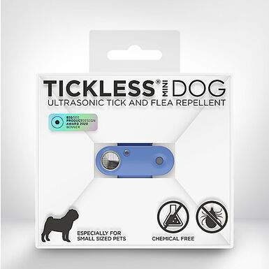 Tickless - Répulsif Antiparasitaire Mini Dog Ultrason Rechargeable pour Chiens - Bleu