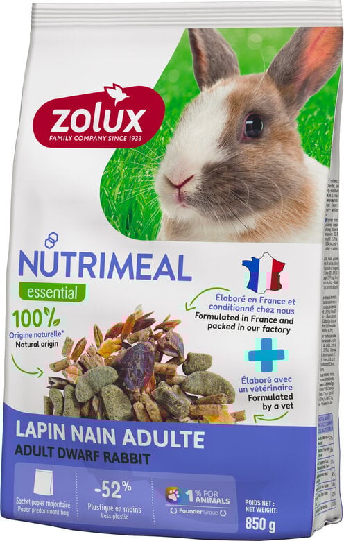 Zolux - Mélange Aliment Nutrimeal Pour Lapin Adulte - 850g Image numéro 1 Zolux - Mélange Aliment Nutrimeal Pour Lapin Adulte - 850g Image numéro 1