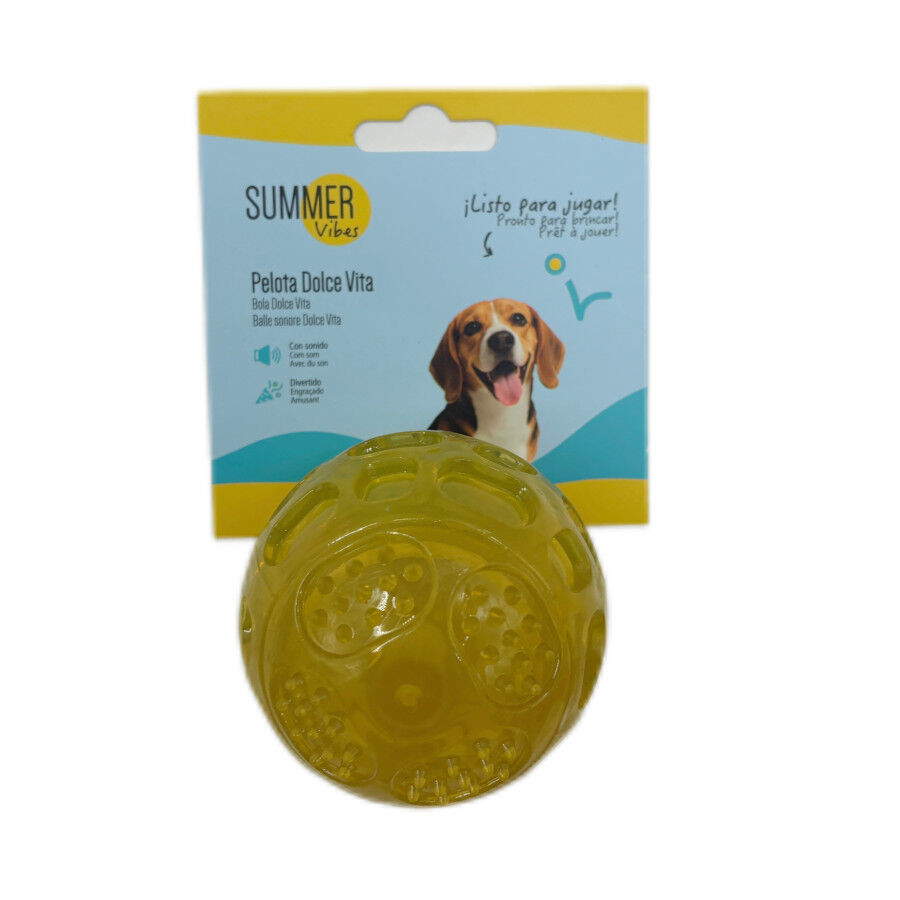 Summer Vibes - Balle Sonore pour Chiens - 7cm Image num&eacute;ro 2