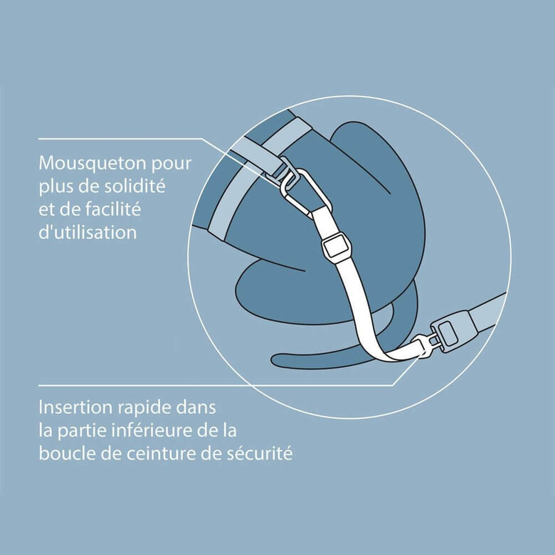 Kurgo - Attache Ceinture de Sécurité Voiture Tether pour Chien - Orange Image numéro 5 Kurgo - Attache Ceinture de Sécurité Voiture Tether pour Chien - Orange Image numéro 5