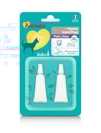 Animalis - Répulsif Insectifuge en Pipette pour Petit Chien - 2x2ml