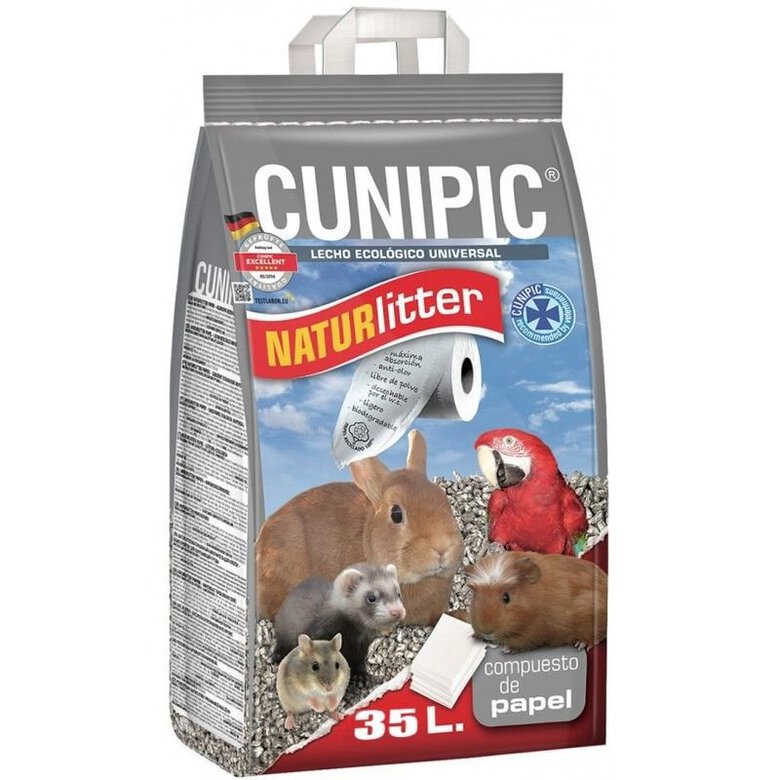 Cunipic - Litière en Papier Naturlitter pour Rongeurs  - 35L image number null