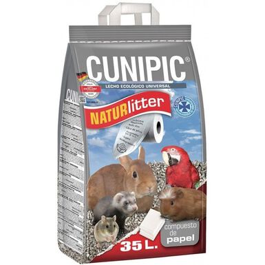 Cunipic - Litière en Papier Naturlitter pour Rongeurs  - 35L