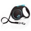 Flexi - Laisse &agrave; Enrouleur Black Design M Sangle - 5m Noir/Bleu Indicateur image num&eacute;ro 2