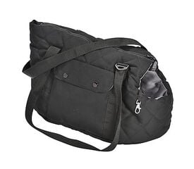 Bobby - Sac Promenade Bicolore Noir pour Chien Petit