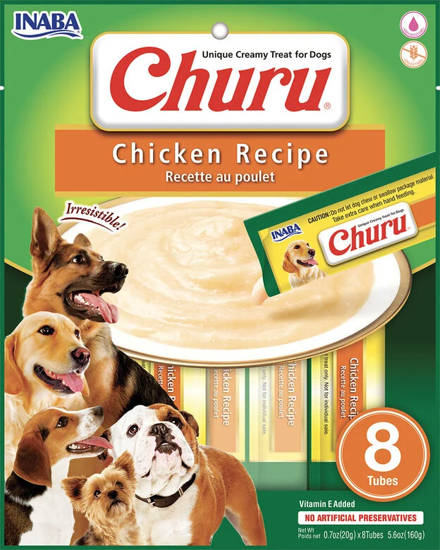 Inaba - Friandises Churu Recette au Poulet pour chiens - 8x20g Image numéro 1 Inaba - Friandises Churu Recette au Poulet pour chiens - 8x20g Image numéro 1