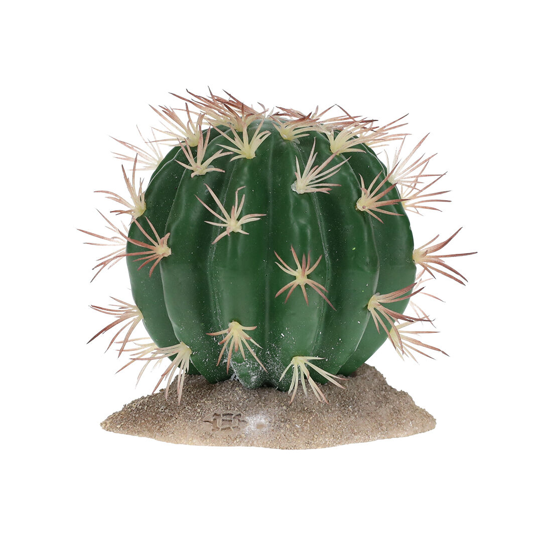 Terradella - D&eacute;coration Cactus Echinocactus pour Terrarium -11x10,5x11cm Image num&eacute;ro 1