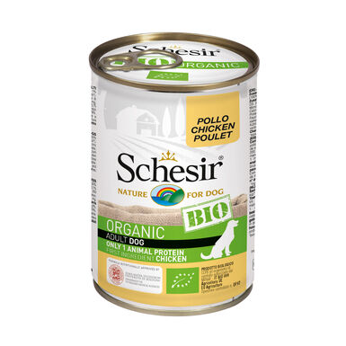 Schesir - Boîte Humide BIO au Poulet pour Chien - 400g