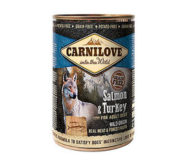 CARNILOVE - CHIEN ADULT SAUMON & DINDE BOÎTE - 400 GR