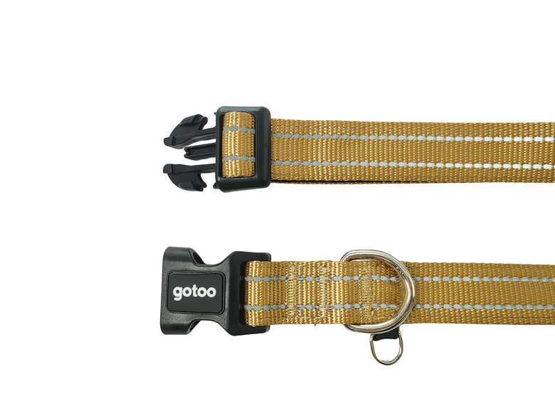Gotoo - Collier Essentials en Nylon Premium Beige pour Chien - XS Image numéro 4 Gotoo - Collier Essentials en Nylon Premium Beige pour Chien - XS Image numéro 4