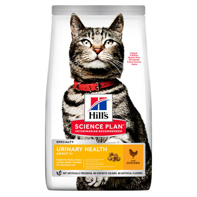 Hill's Science Plan - Croquettes Urinary & Sterilised au Poulet pour Chat