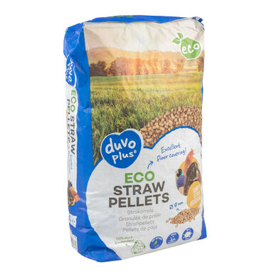 Duvoplus - Litières Granulés de Paille pour Basse-cour Oiseaux et Rongeurs - 8Kg/20L