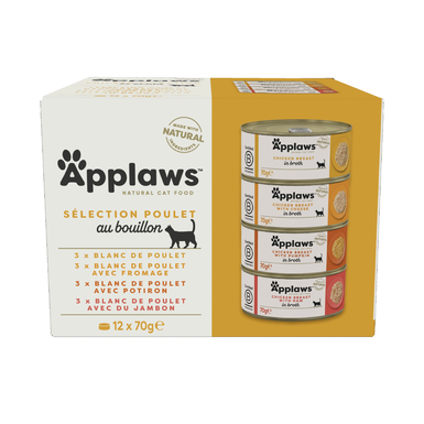 Applaws - Multipack Pâtée en Boîte au Poulet pour Chat - 840g
