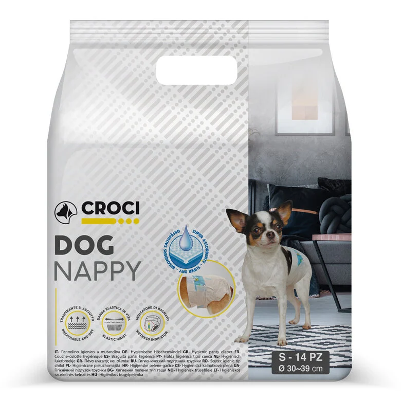 Croci - Couche Dog Nappy S pour Chiens - 30/39cm Image numéro 1 Croci - Couche Dog Nappy S pour Chiens - 30/39cm Image numéro 1