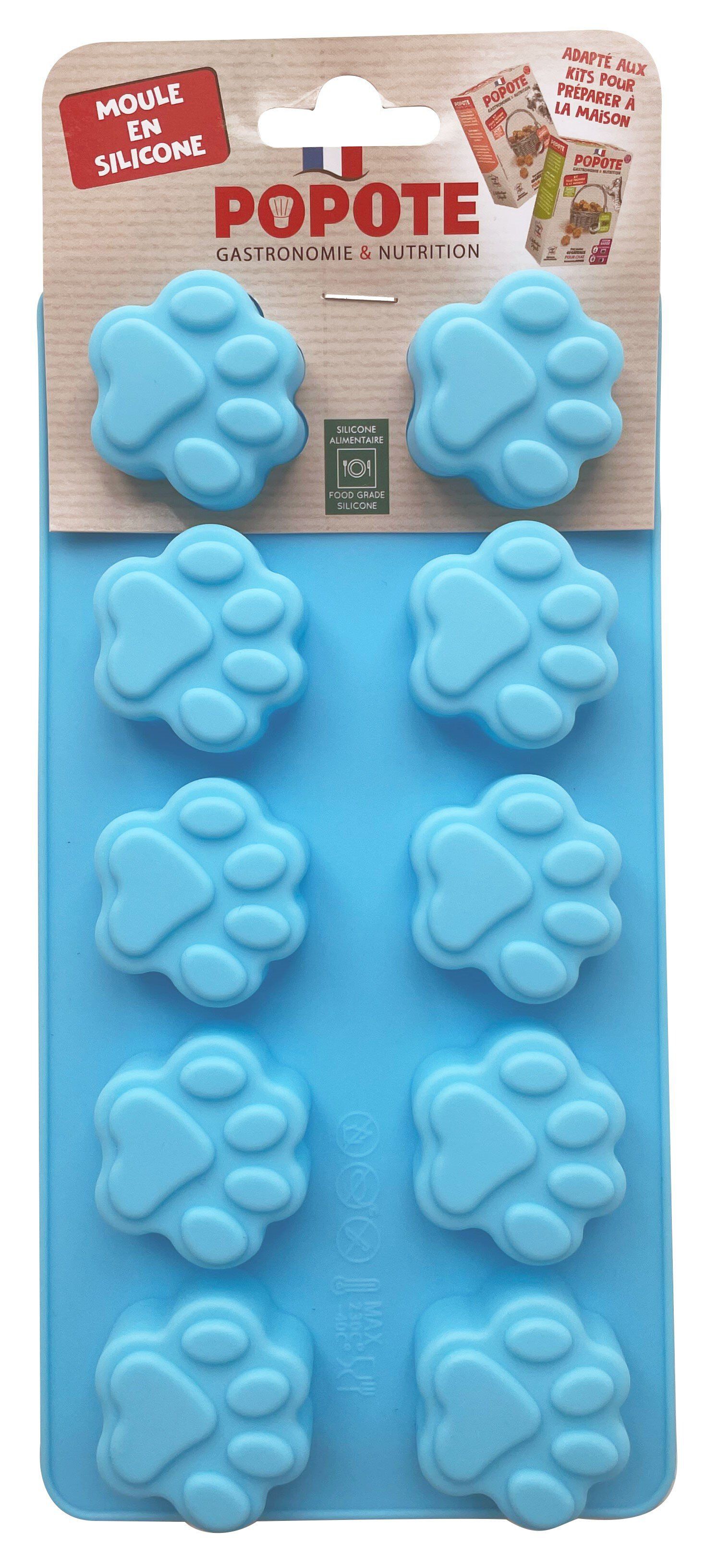 Popote - Moule Alimentaire Silicone Pattes pour Chiens et Chats Image num&eacute;ro 1
