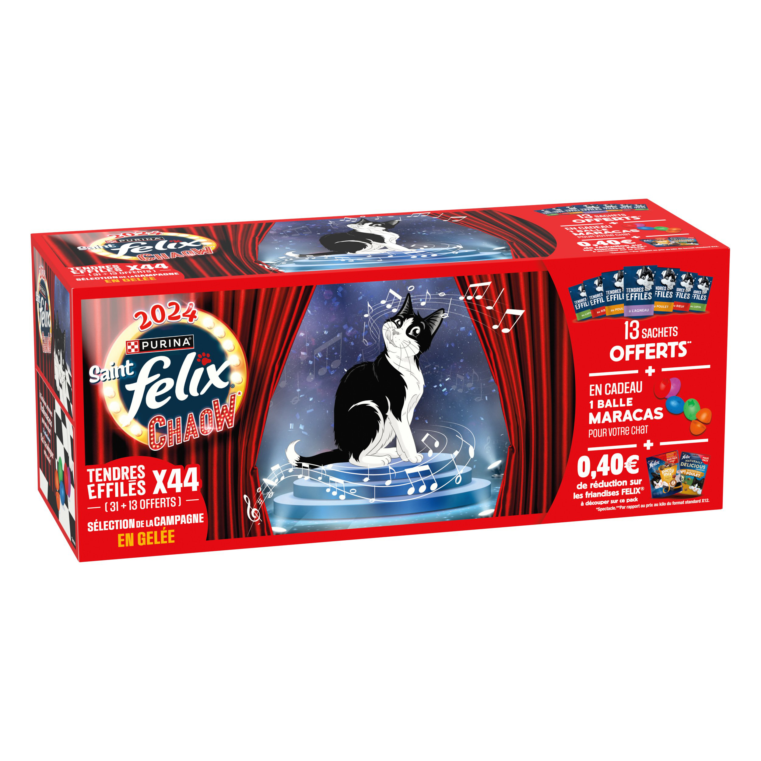 Sachets FELIX Tendres Effil&eacute;s en Gel&eacute;e - S&eacute;lection de la Campagne 40X85g (28+12) pour chats adultes Image num&eacute;ro 5