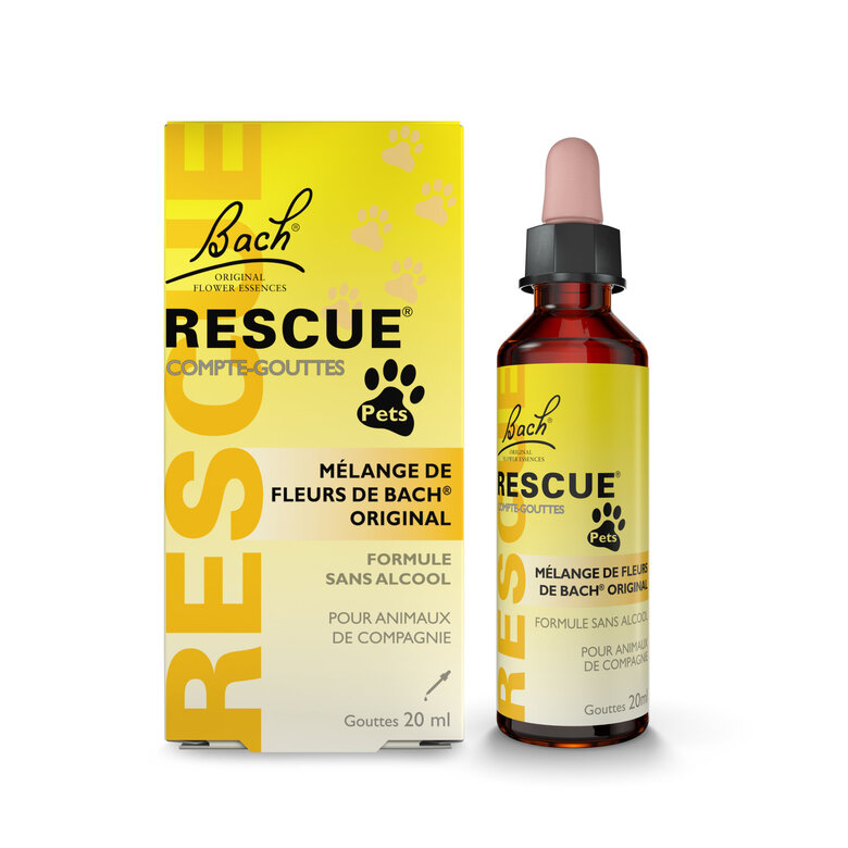 Rescue Pets - Mélange Compte-gouttes Fleurs de Bach - 20ml Image numéro 1 Rescue Pets - Mélange Compte-gouttes Fleurs de Bach - 20ml Image numéro 1