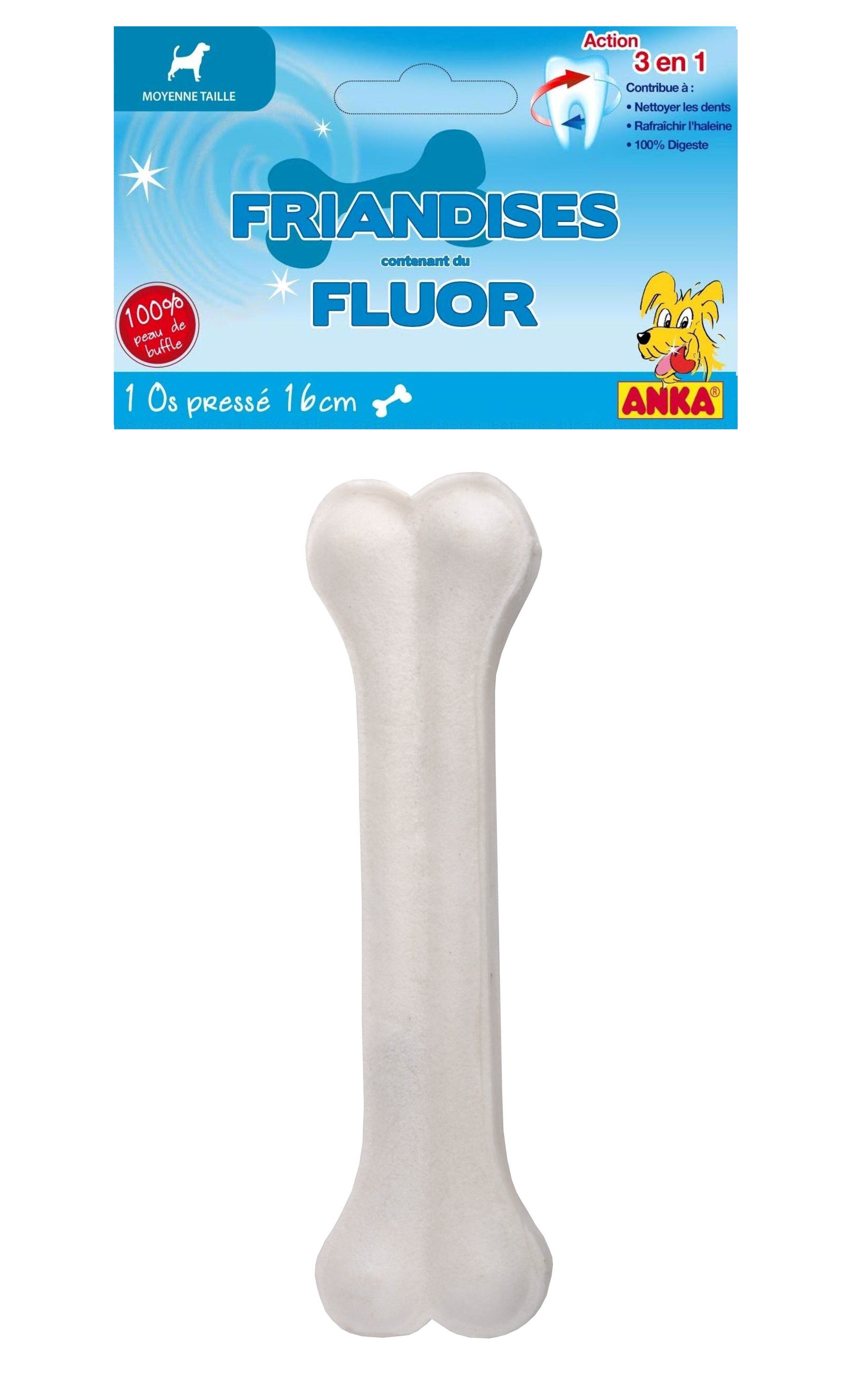 Anka - Os Press&eacute; Fluor de 16cm pour Chien - x1 Image num&eacute;ro 1