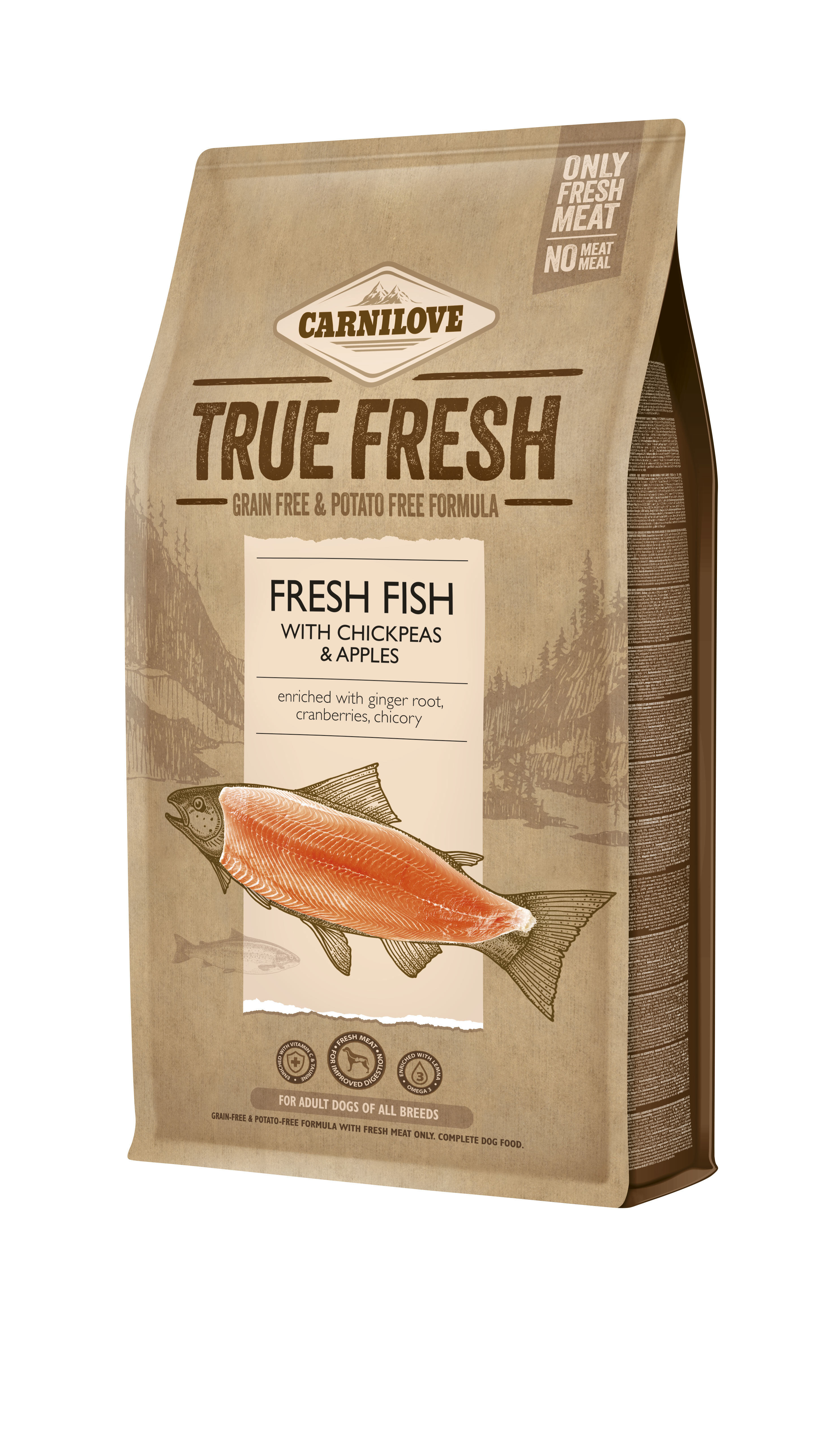 Carnilove - Croquettes True Fresh Adult au Poisson pour Chiens - 4Kg Image num&eacute;ro 1