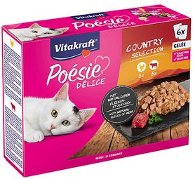 Vitakraft - Multipack Poésie Délice en Gelée à la Viande pour Chat - 6x85g