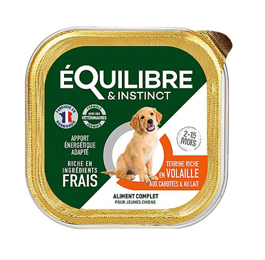 Equilibre & Instinct - Pâtée à la Volaille et aux Carottes pour Chiot - 150g