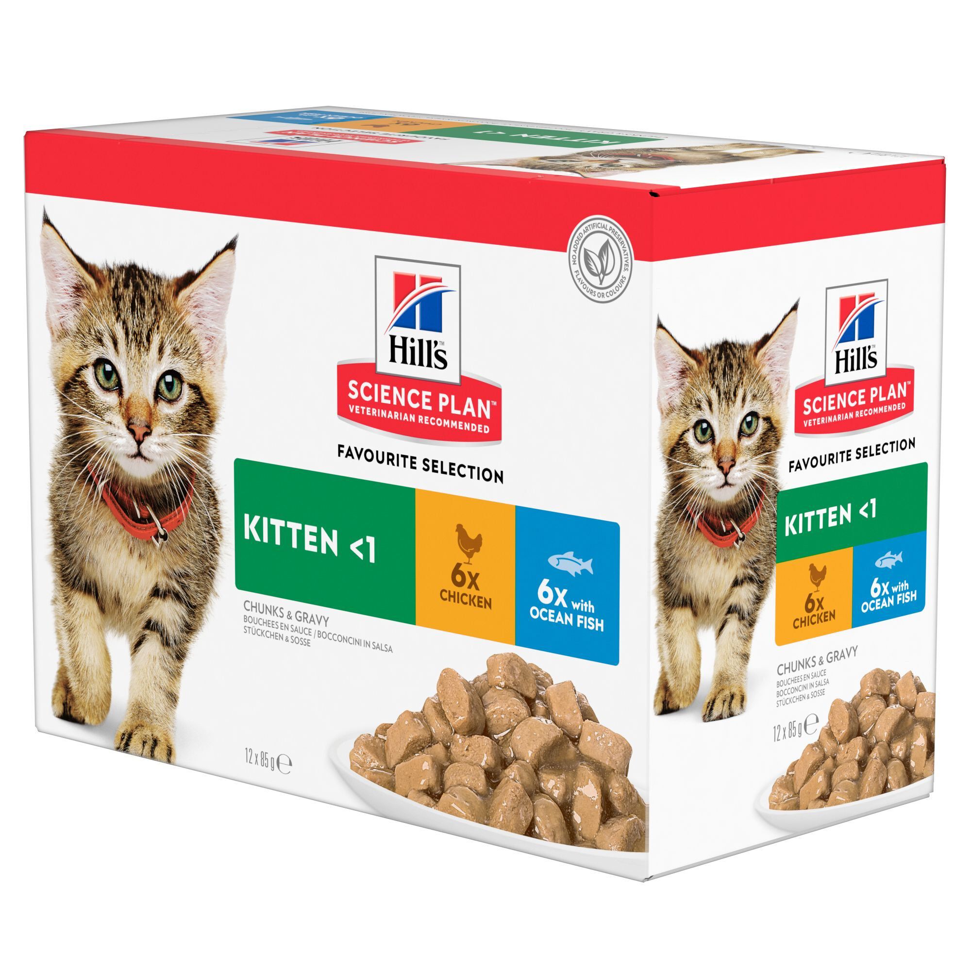 Hill's Science Plan - Kitten Multipack 12 Sachets Repas Pour Chaton Poulet Et Poisson  - 12x85g Image num&eacute;ro 1