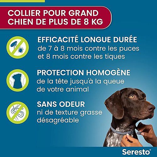 Elanco - Collier Seresto Antiparasitaires pour Grand Chien Image num&eacute;ro 2