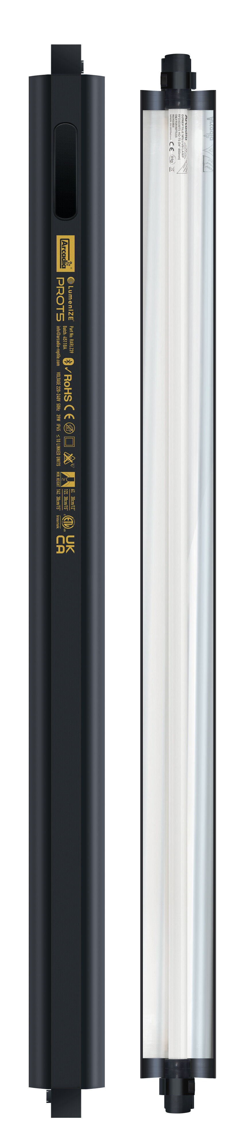 Arcadia - Luminaire Pro T5 Uvb Kit Dragonlamp 14% Uv-B, 39 Watt - R&eacute;ptiles Image num&eacute;ro 2