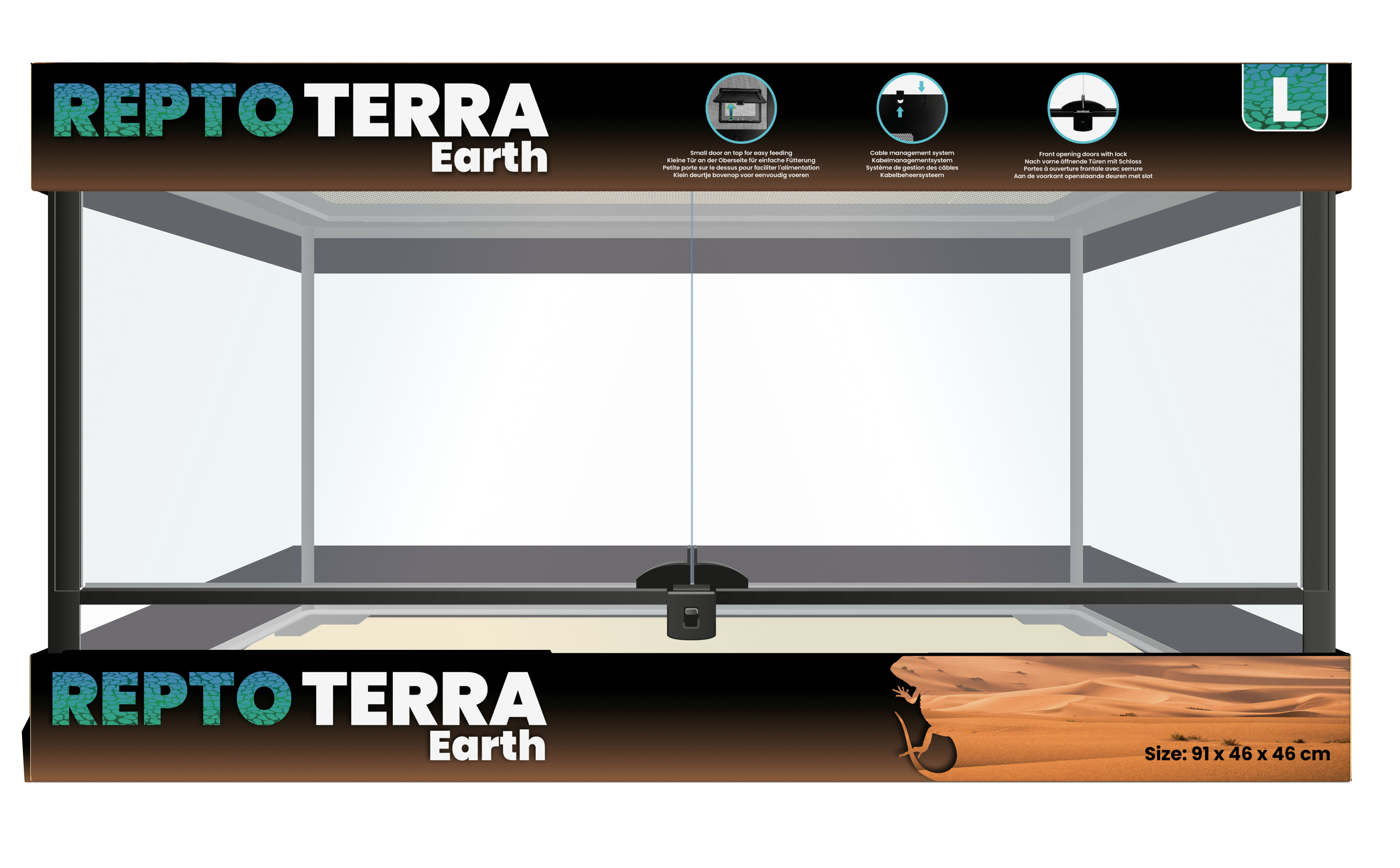 Repto - Terrarium Universel Terra Earth L - 91x46x46cm Image num&eacute;ro 1