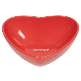 Coockoo - Gamelle en C&eacute;ramique C&oelig;ur Rouge pour Chiens - 480ml
